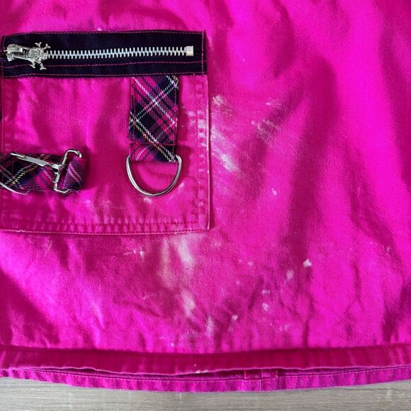 Vintage 90s Tripp NYC Hot Pink Skirt Size XL Y2K Mall Goth Emo Scene Cyber Nu - Picture 2 of 11